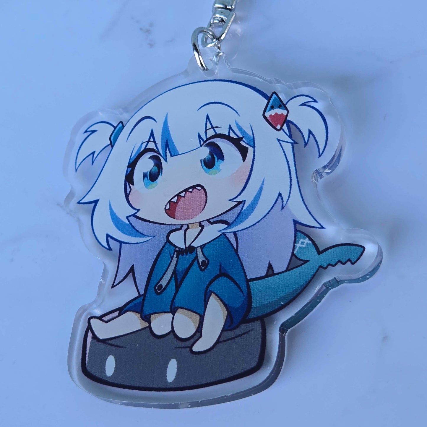 HoloEN Gawr Gura - Keychain 2.5" Double Sided Acrylic Keychain