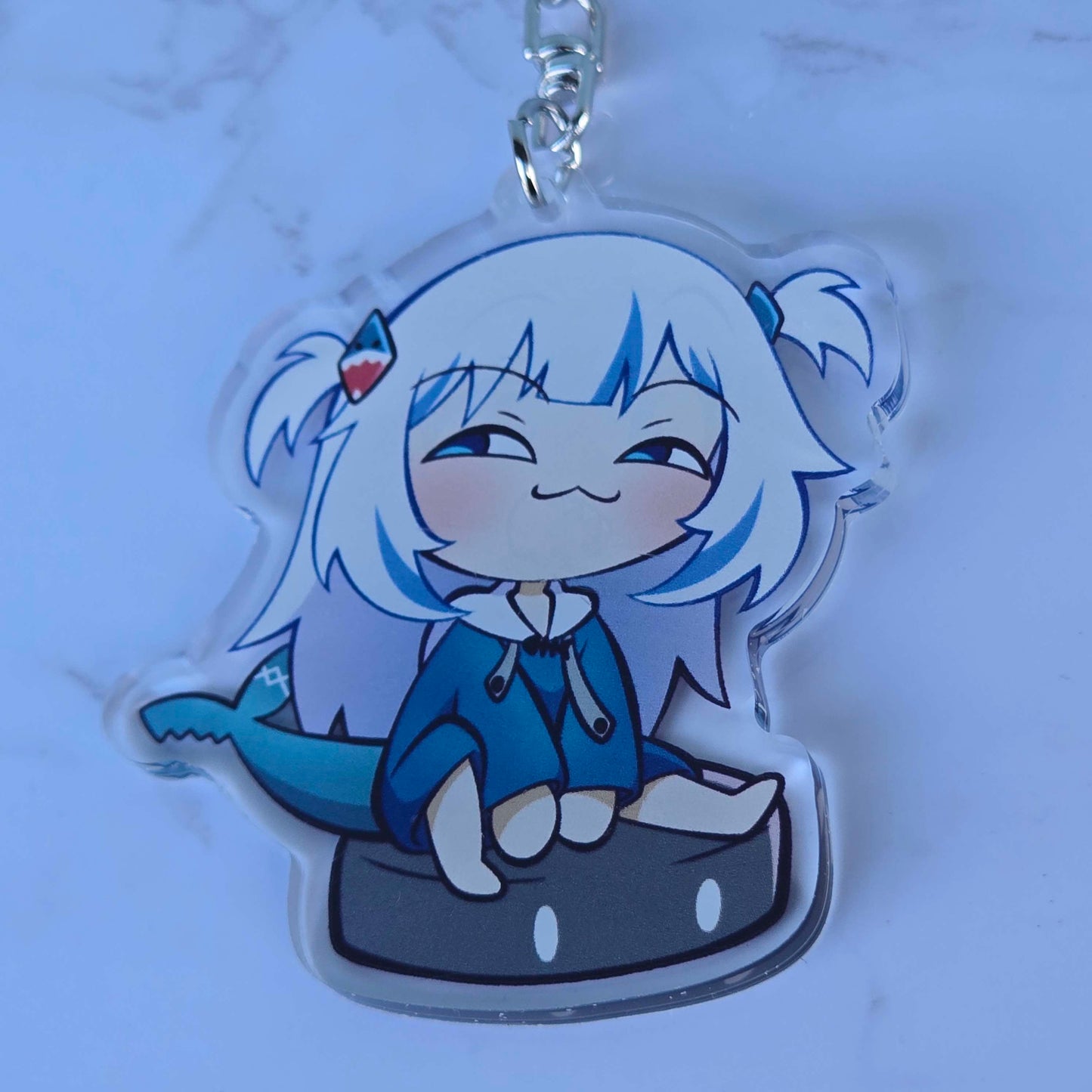 HoloEN Gawr Gura - Keychain 2.5" Double Sided Acrylic Keychain