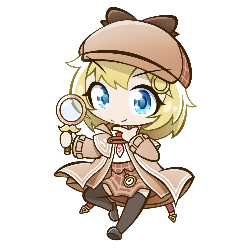 HoloEN Amelia Watson - Keychain 2.5" Double Sided Acrylic Keychain